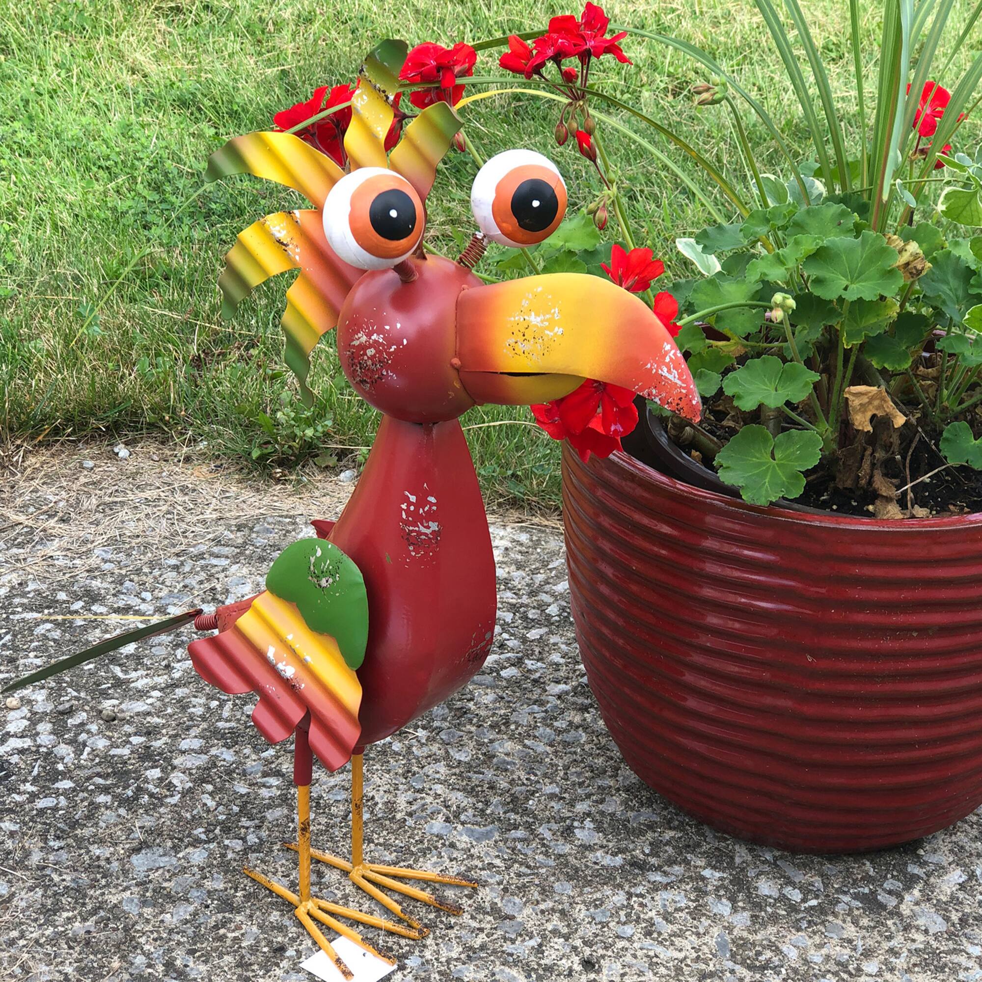 Santa's Workshop 20.5" Red Iron Jungle Bird